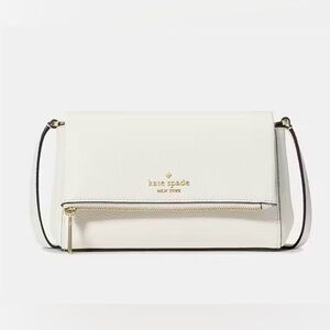 Kate Spade Leila Mini Crossbag Meringue Pebbled Leather Zip Crossbody Bag KE487